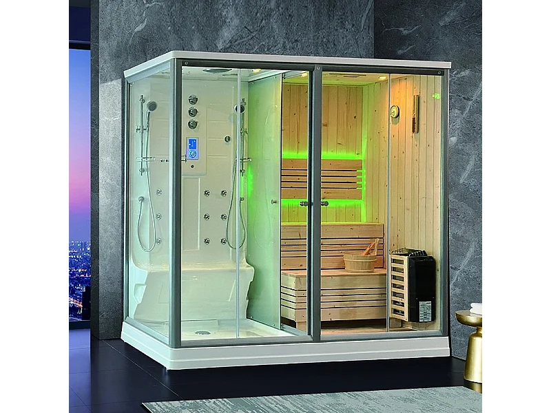 Combi Sauna Douche Hammam Boreal® SH220D - droite