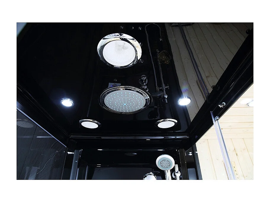 Combi Sauna Douche Hammam Boreal® SH180-D Black droite