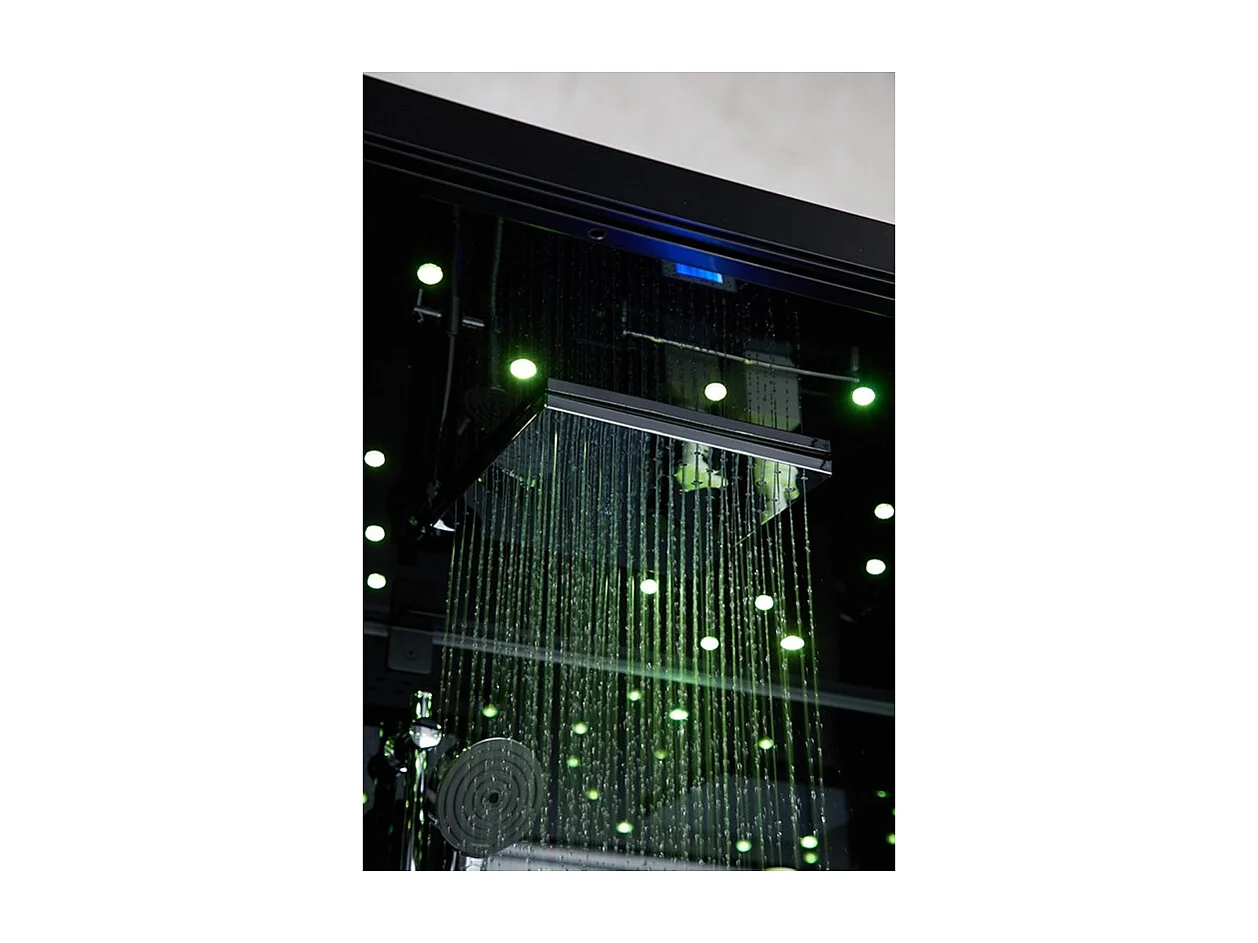 Cabine douche hammam 2 places XDUAL 140 BLACK Archipel® - 140x90 cm