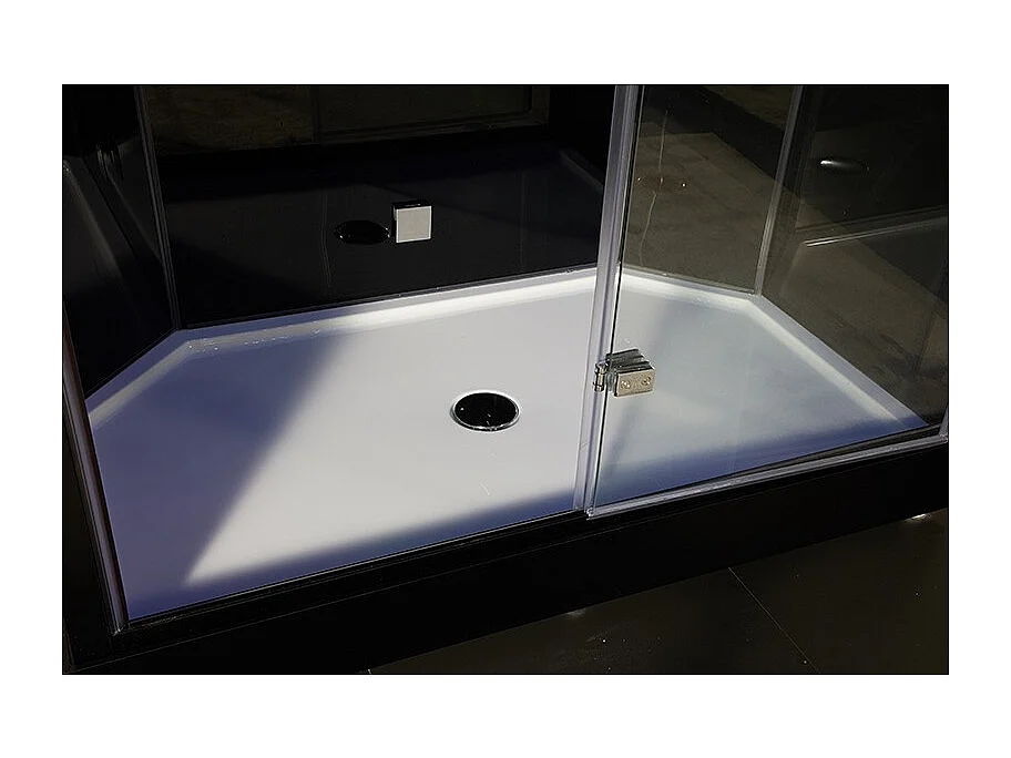 Cabine douche hammam 2 places XDUAL 140 BLACK Archipel® - 140x90 cm