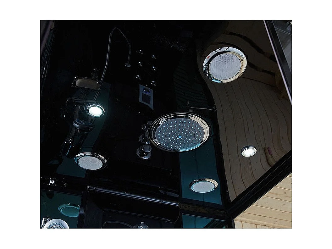 Combi Sauna Douche Hammam Boreal® SH220-G-Black Edition - gauche