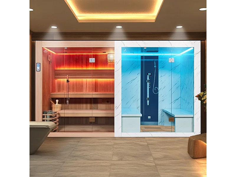 Combi Sauna Hammam BOREAL® SENSATION - 8/9 PLACES-360*160*200