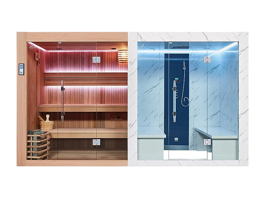 Combi Sauna Hammam BOREAL® SENSATION - 8/9 PLACES-360*160*200