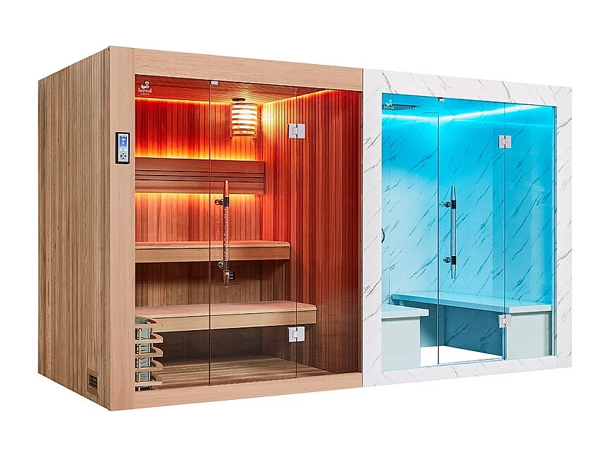 Combi Sauna Hammam BOREAL® SENSATION - 8/9 PLACES-360*160*200