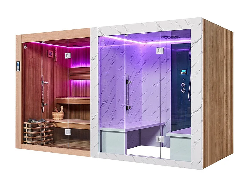Combi Sauna Hammam BOREAL® SENSATION - 8/9 PLACES-360*160*200