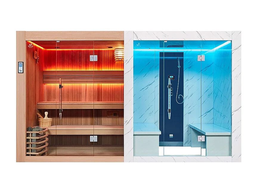 Combi Sauna Hammam BOREAL® SENSATION - 8/9 PLACES-360*160*200