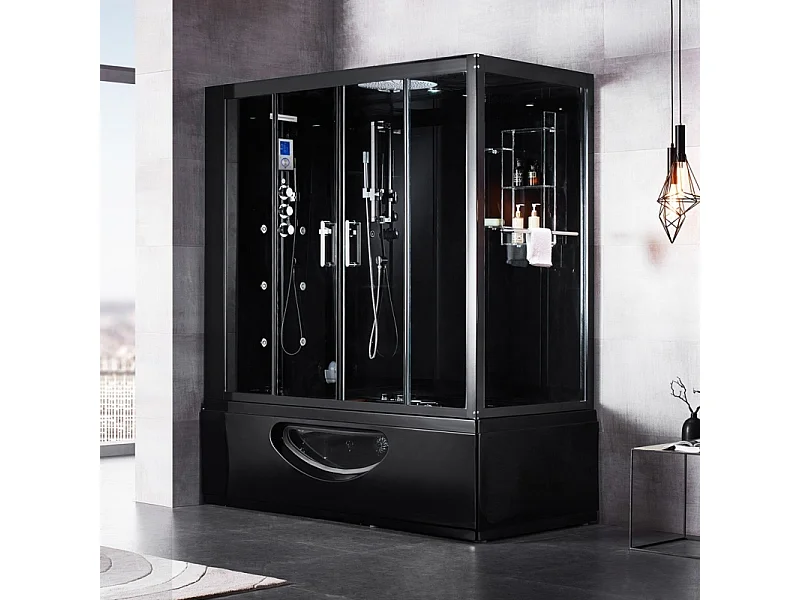 Combi Balneo douche Hammam Archipel® CBH BLACK Gauche