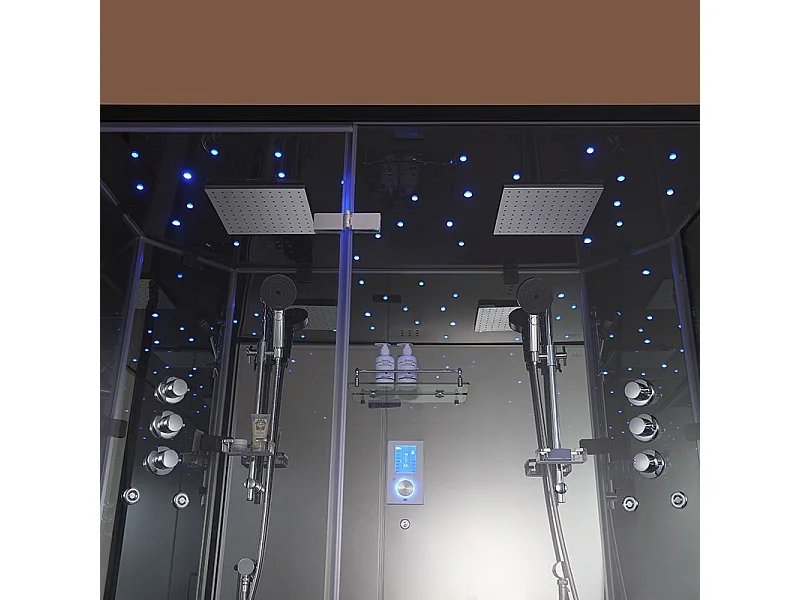 Cabine douche hammam 2 places XDUAL 160 MIRROR Archipel® - 160x90 cm