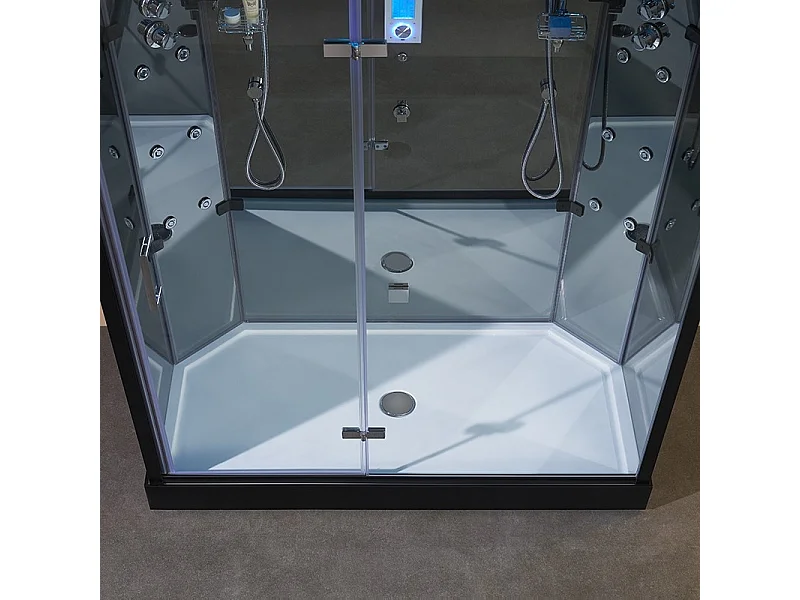 Cabine douche hammam 2 places XDUAL 160 MIRROR Archipel® - 160x90 cm