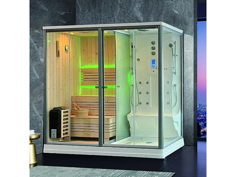 Combi Sauna Douche Hammam Boreal® SH220G - gauche