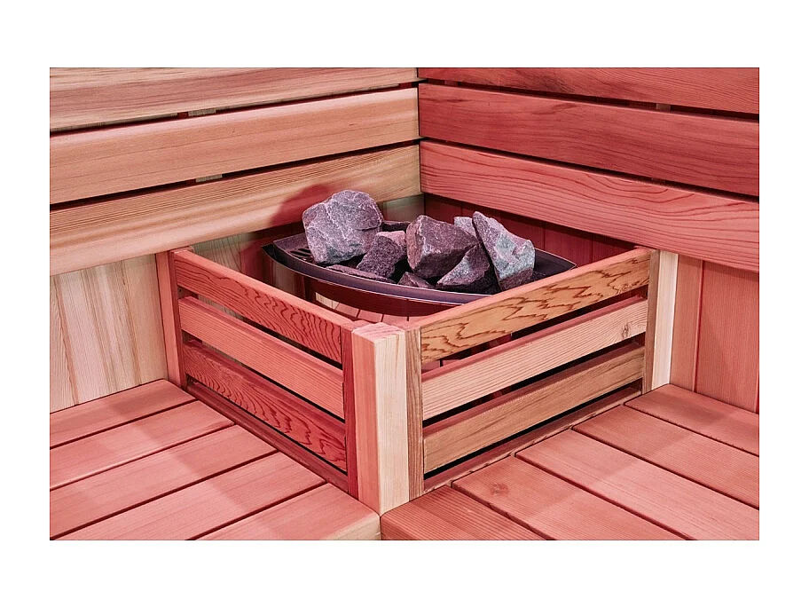 Combiné Sauna Hammam Boreal® Sublimation en Cèdre Rouge - 8 places - 340*175*210