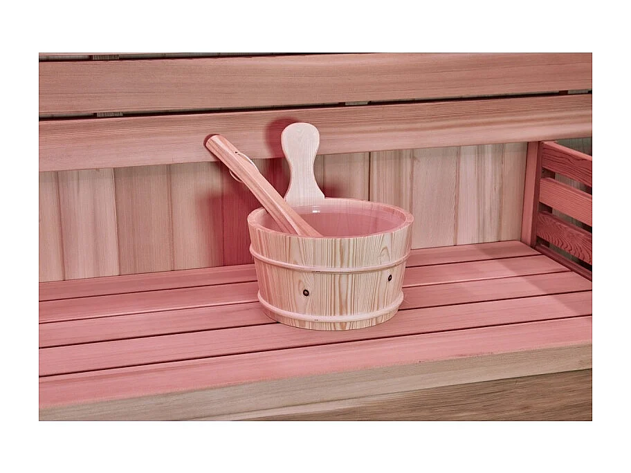 Combiné Sauna Hammam Boreal® Sublimation en Cèdre Rouge - 8 places - 340*175*210