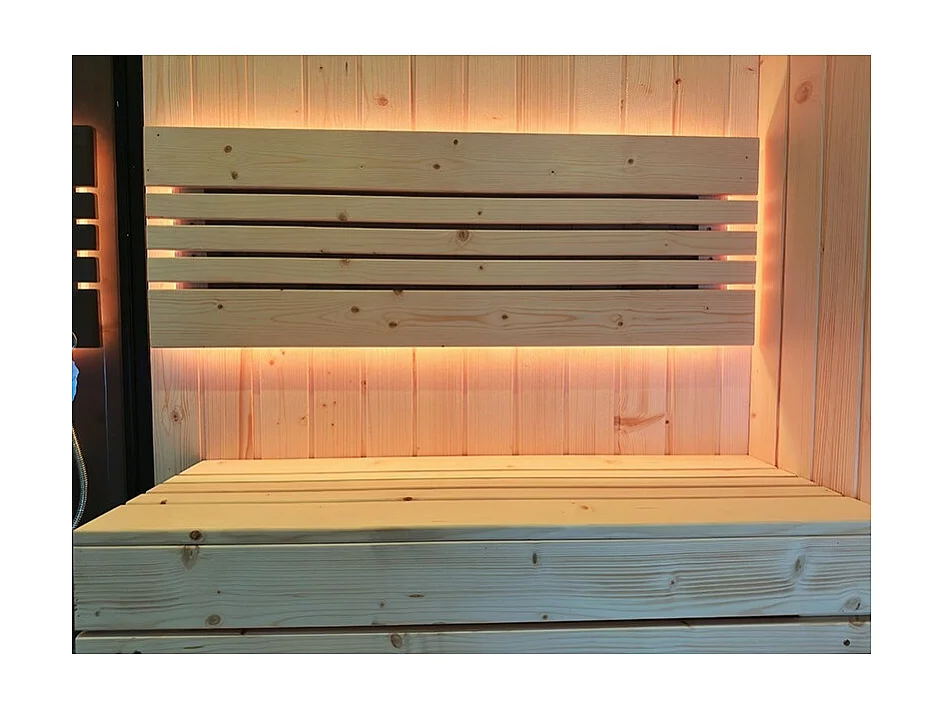 Combi Sauna Douche Hammam Boreal® SH220-D Black Edition - droite