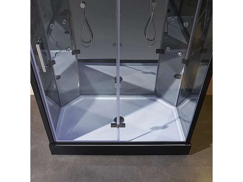 Cabine douche hammam 2 places XDUAL 140 MIRROR Archipel® - 140x90 cm