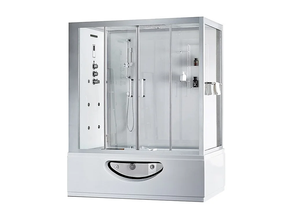 Combi Balneo douche Hammam CBH PUR WHITE Archipel® 179x97 - GAUCHE