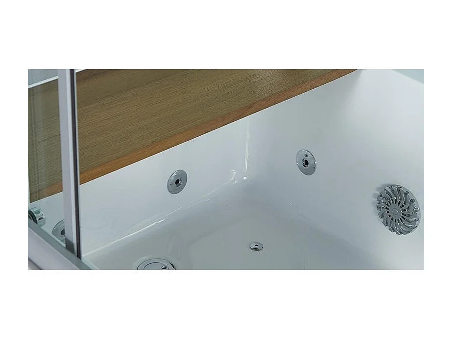 Combi Balneo douche Hammam CBH PUR WHITE Archipel® 179x97 - GAUCHE