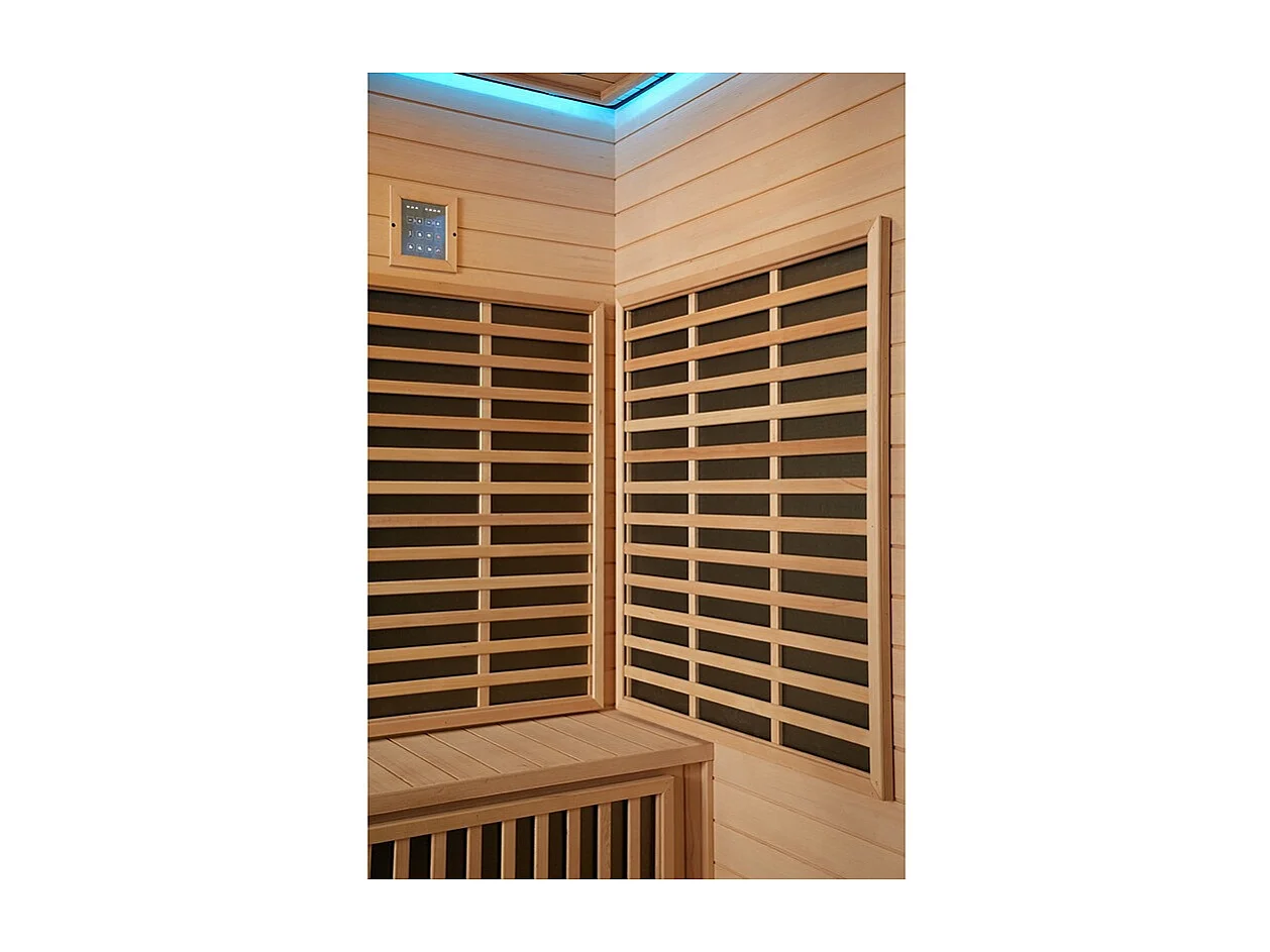 Combi Sauna Infrarouge Douche Hammam Boreal® IR-H-220G BLACK - gauche