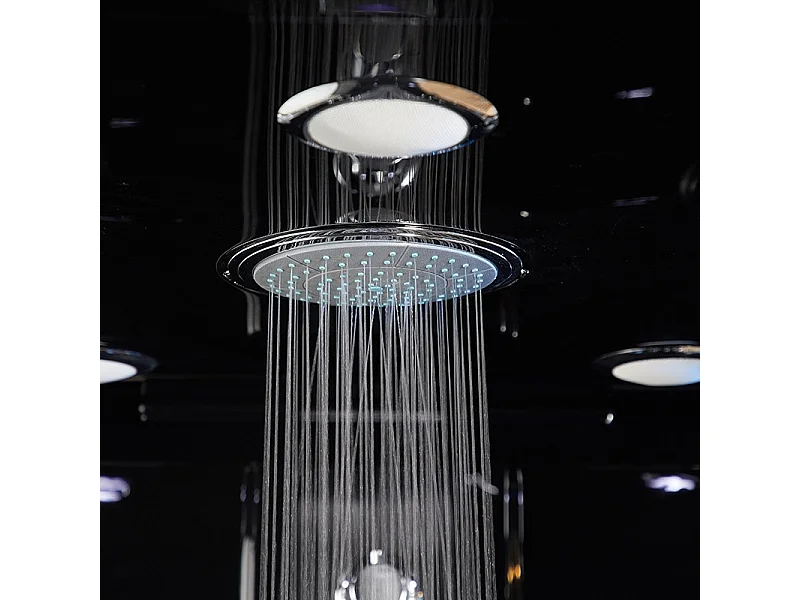 Combi Sauna Infrarouge Douche Hammam Boreal® IR-H-220G BLACK - gauche