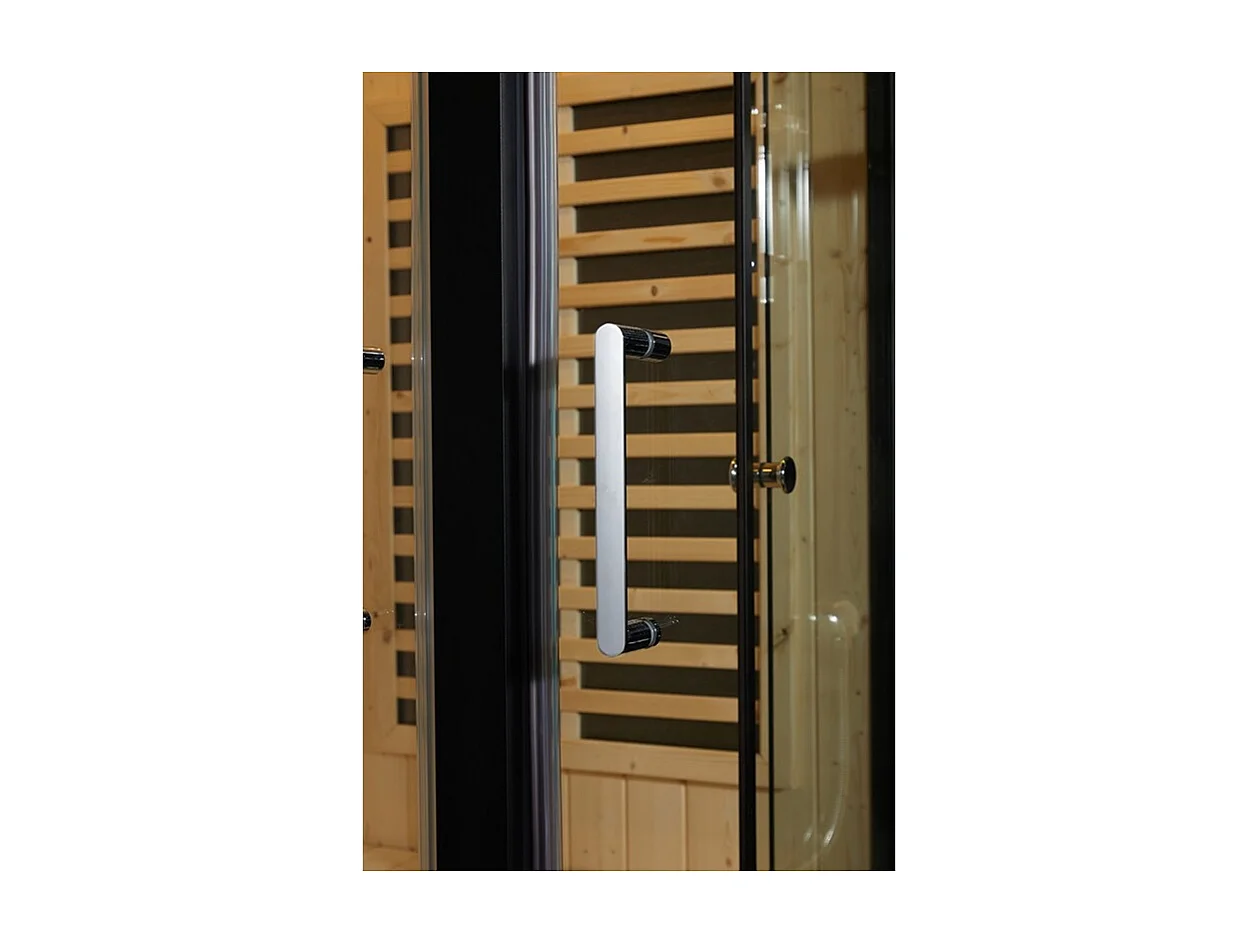 Combi Sauna Douche Hammam Boreal® SH180-D Black droite