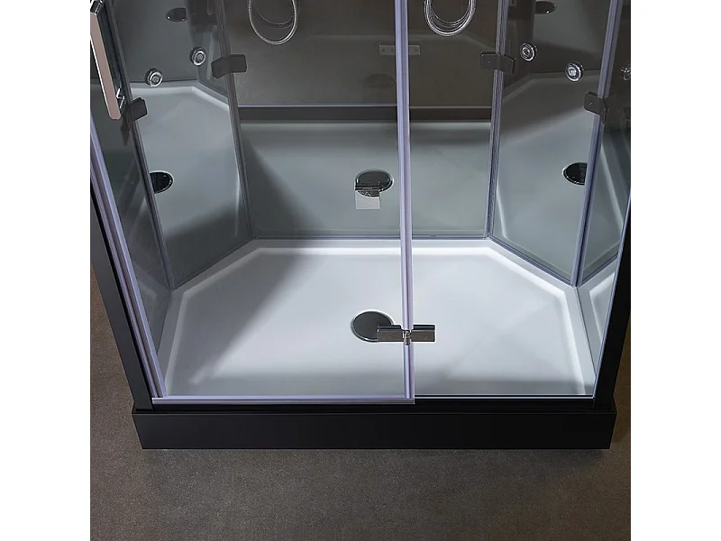 Cabine douche hammam 2 places XDUAL 120 MIRROR Archipel® - 120x80 cm