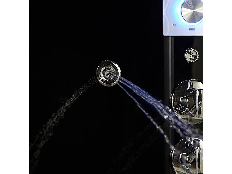 Cabine douche hammam X-ONE 100 BLACK Archipel® - 100x90 cm