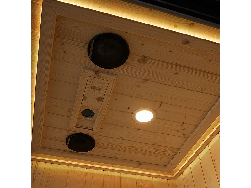 Combi Sauna Infrarouge Douche Hammam Boreal® IRH-180D - Droite