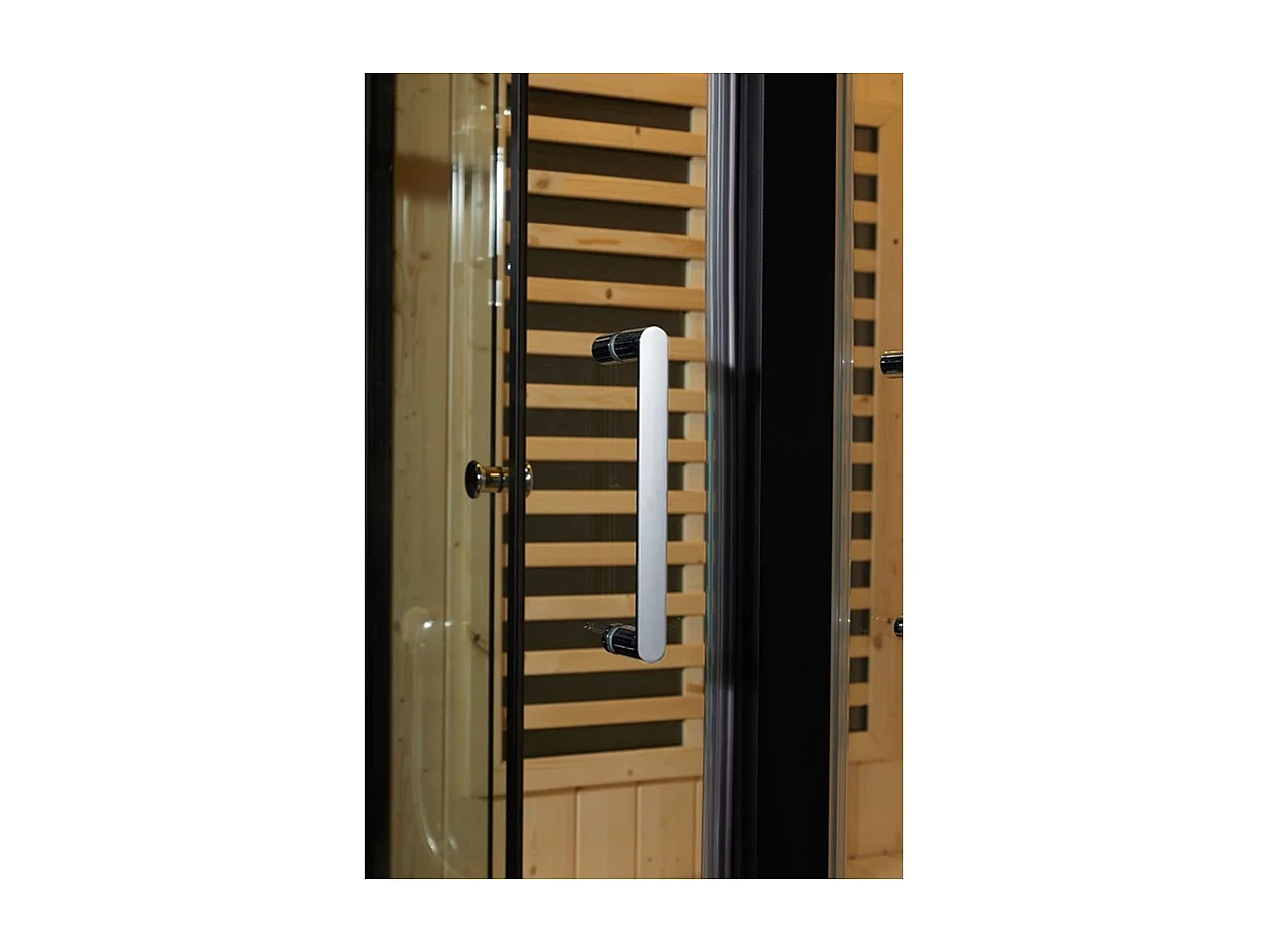 Combi Sauna Infrarouge Douche Hammam Boreal® IRH-180D - Droite
