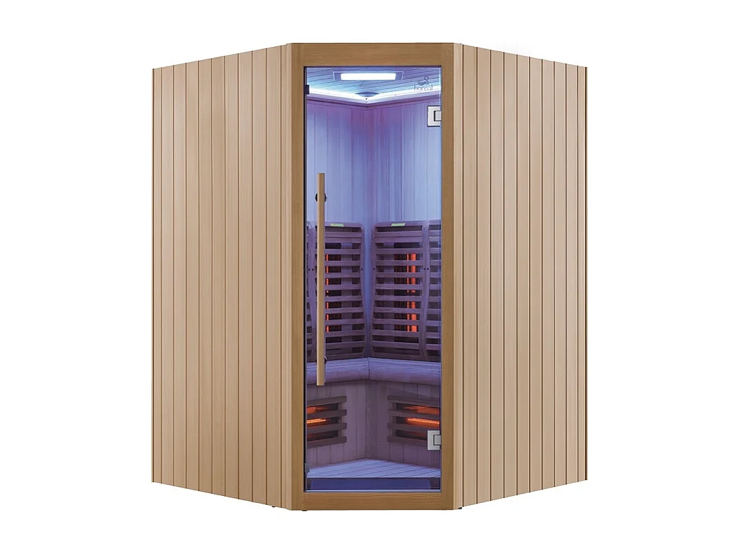 Sauna Infrarouge Boreal® 150C d'Angle à Spectre Complet