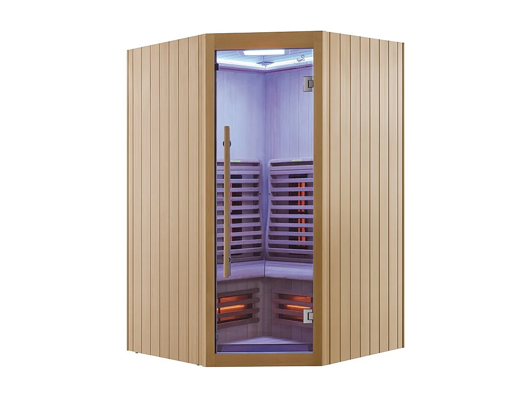 Sauna Infrarouge Boreal® 130C d'Angle à Spectre Complet