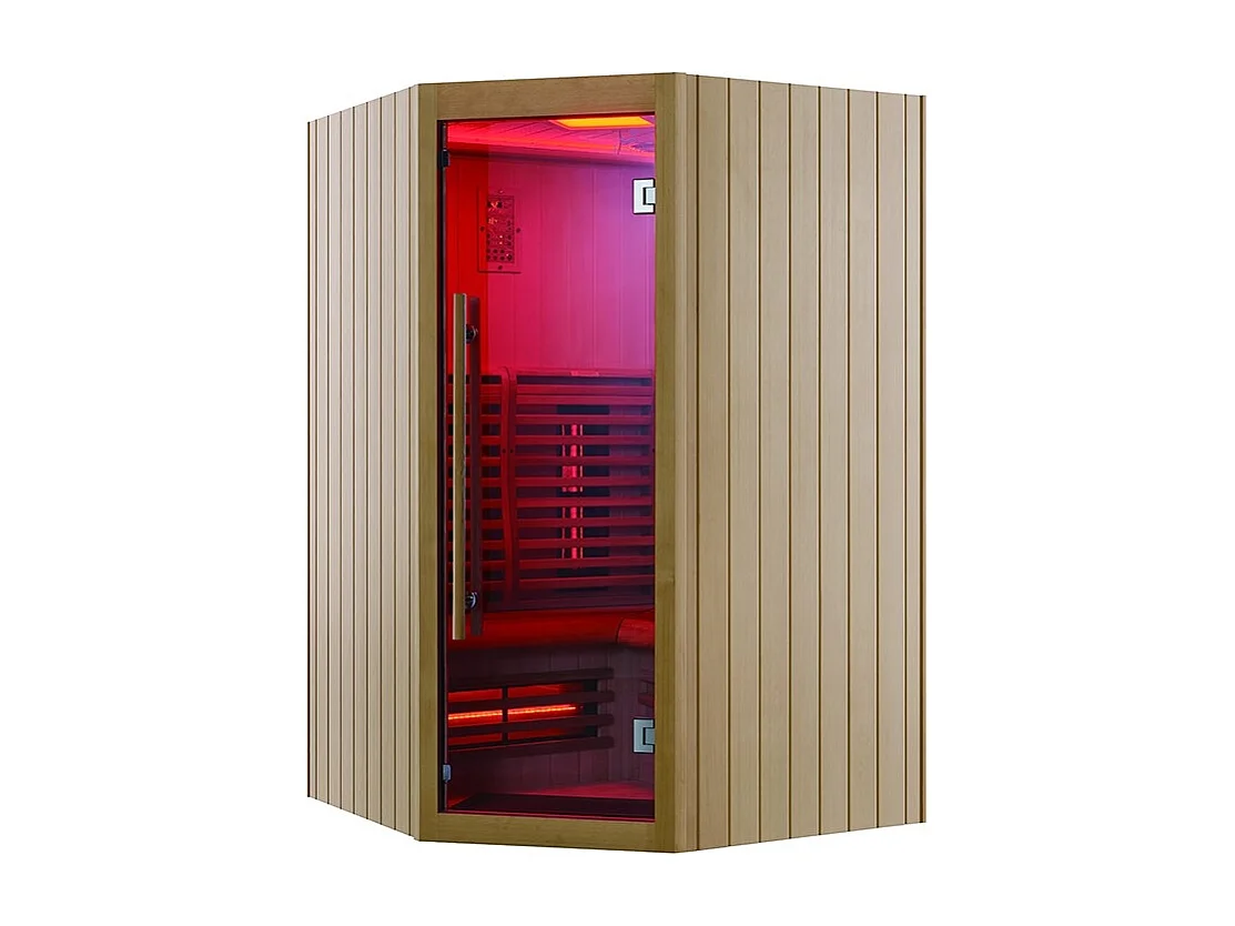 Sauna Infrarouge Boreal® 130C d'Angle à Spectre Complet