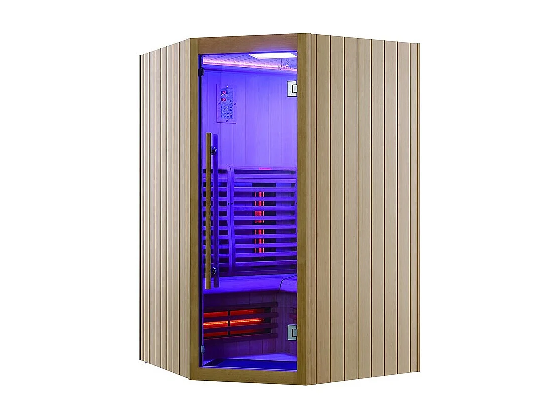 Sauna Infrarouge Boreal® 130C d'Angle à Spectre Complet