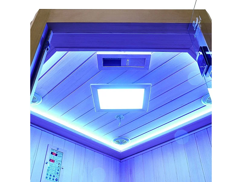 Sauna Infrarouge Boreal® 130C d'Angle à Spectre Complet