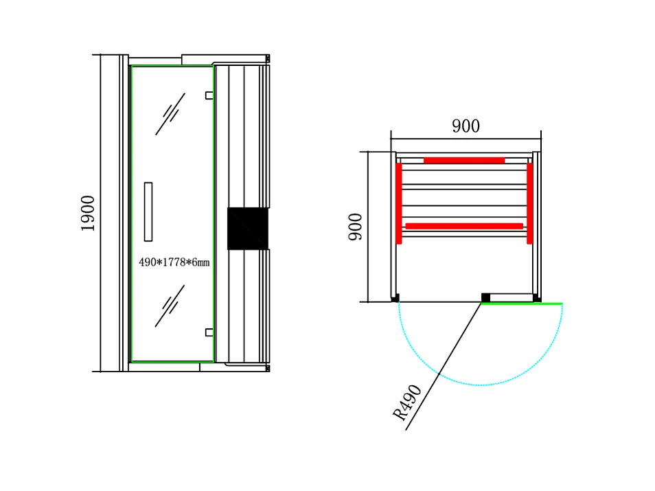 Sauna infrarouge BOREAL® CARBONE IR1 (1 PLACE) 90x90