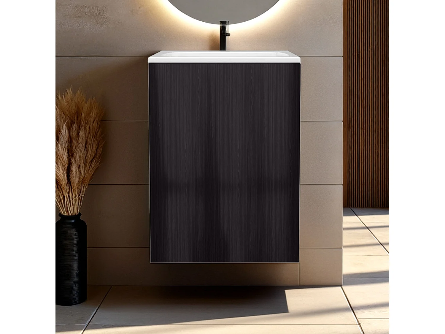 Meuble lavabo Colton 45, wengué