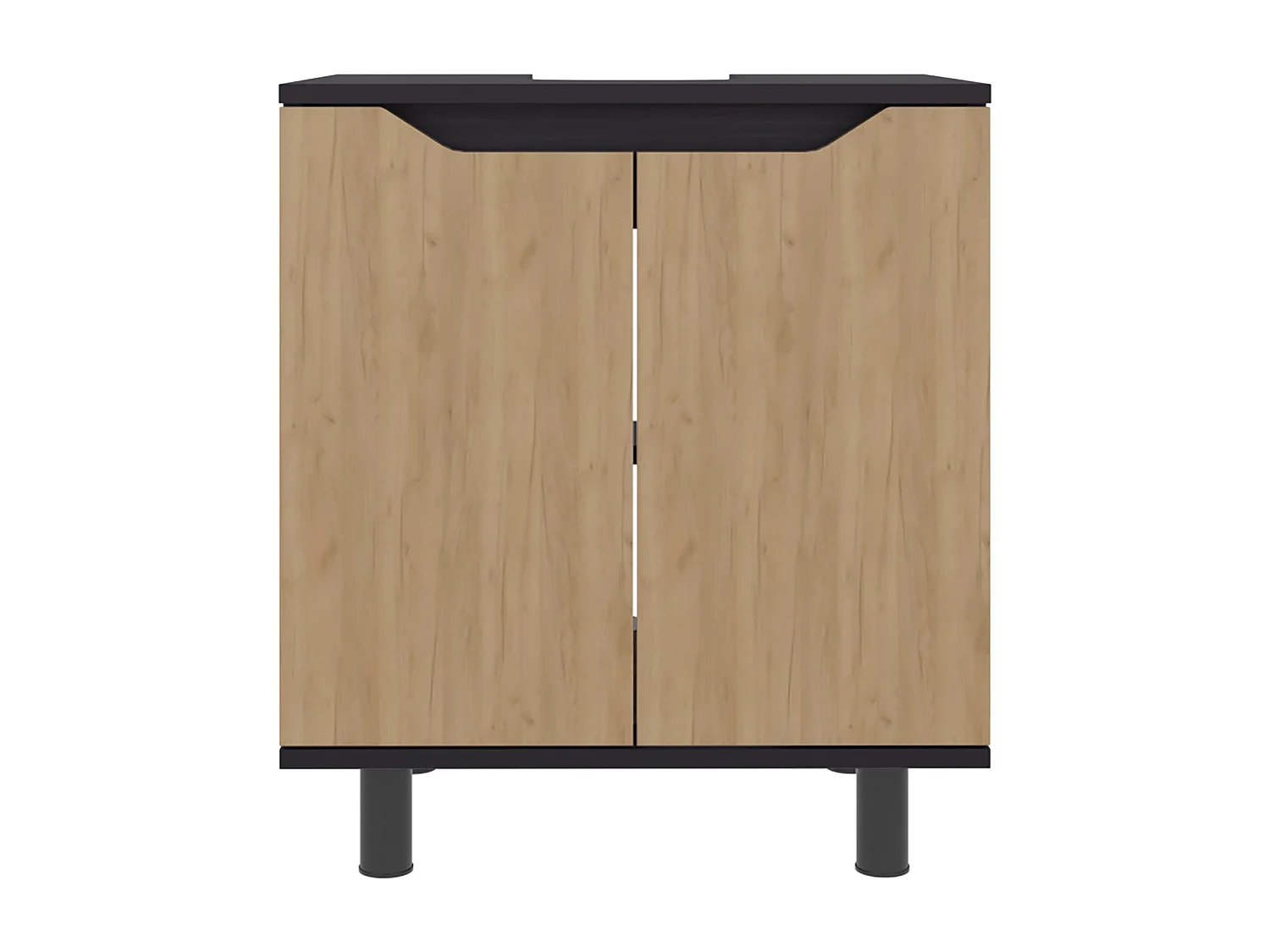 Meuble de rangement Marlo, wengué + fresno