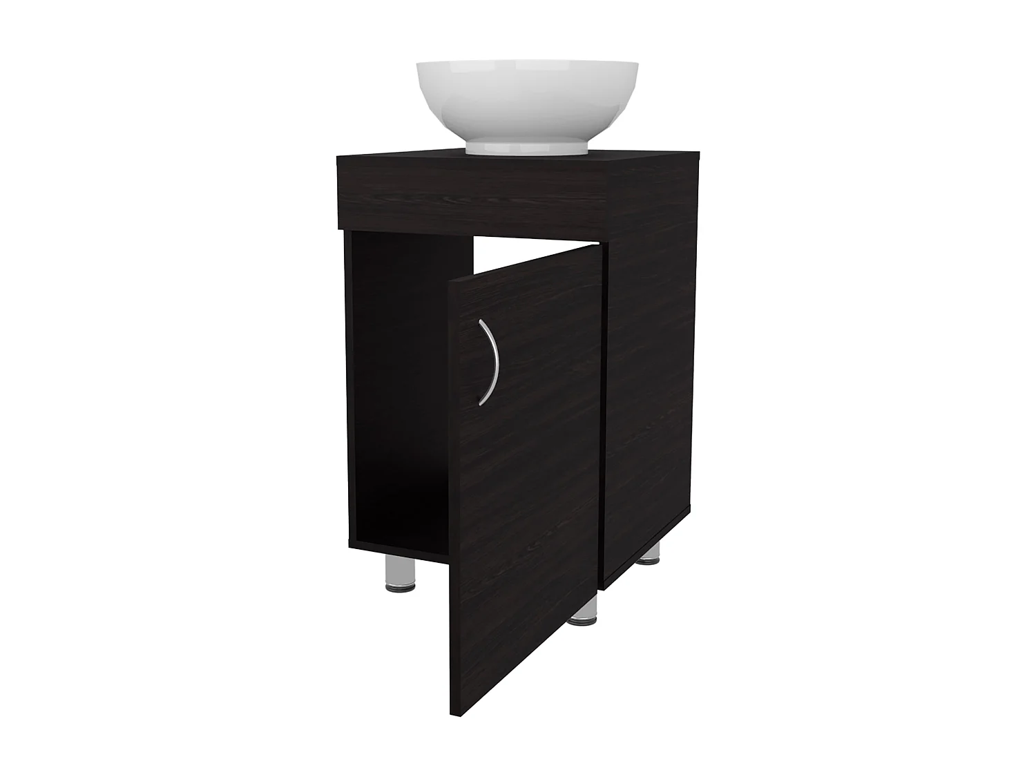 Meuble lavabo Tacna, wengué