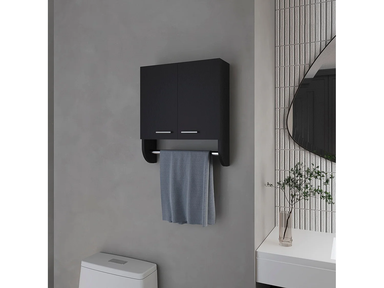 Meuble lavabo Tacna, wengué