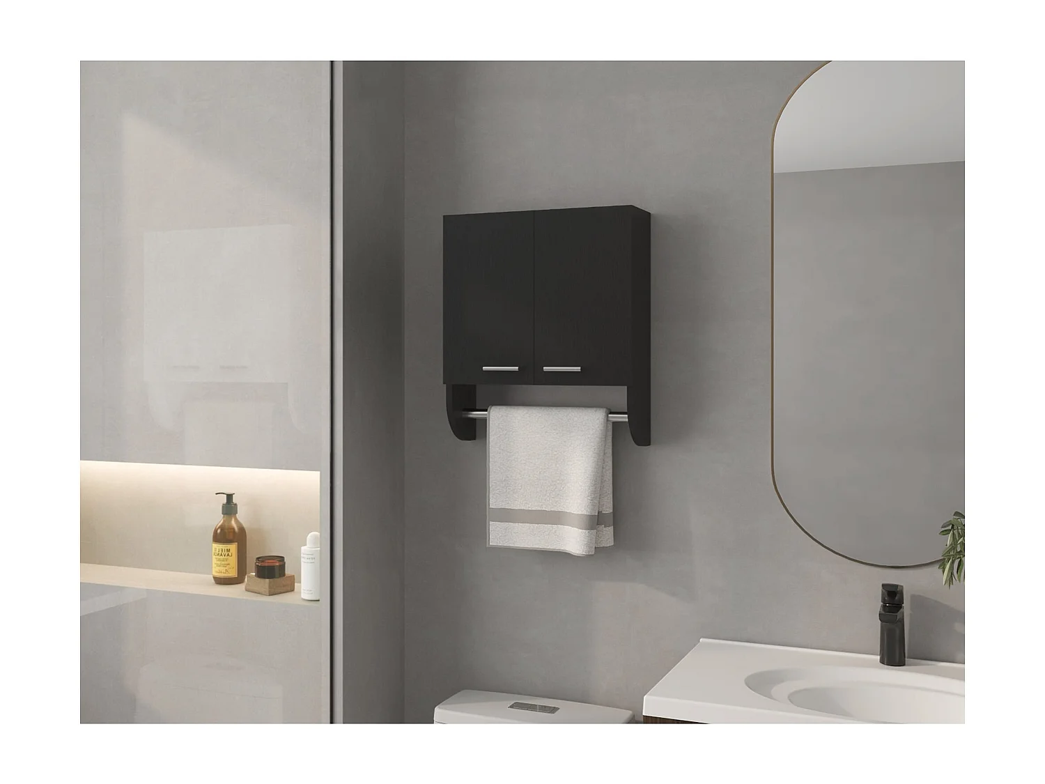 Armário de banheiro, wengué