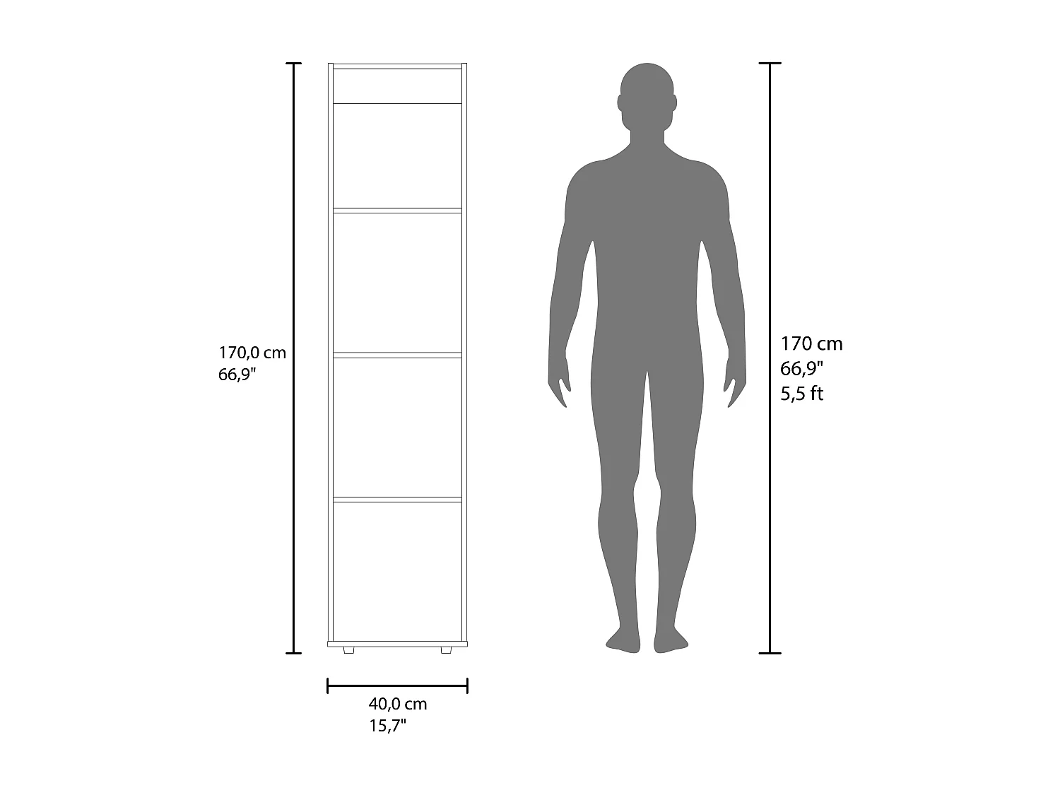 ARMÁRIO HOME DREAMS M4 - 1 PORTA (WENGE)