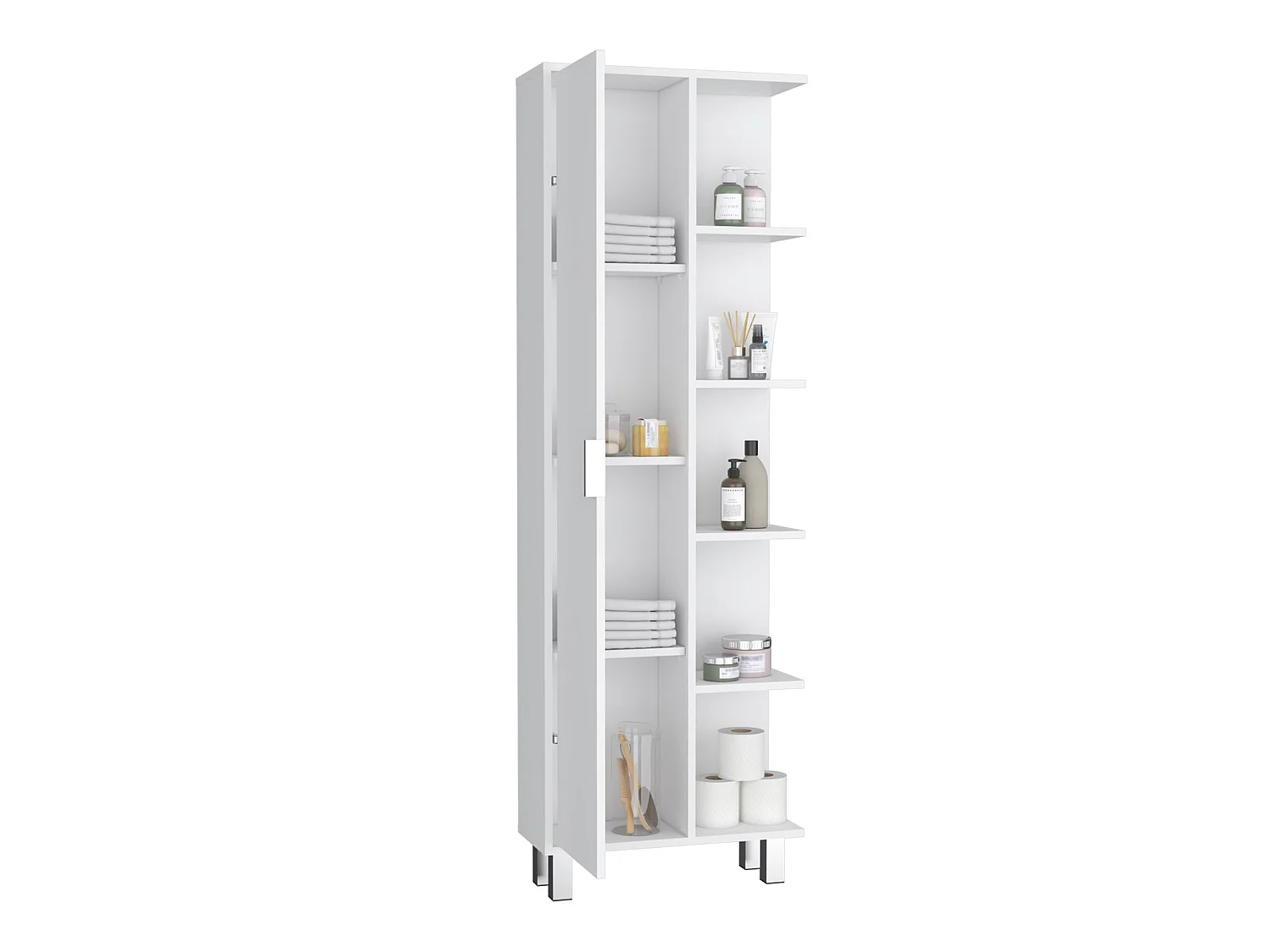 TUHOME CONCEPT Coluna de casa de banho Crovie de 160 cm, branco