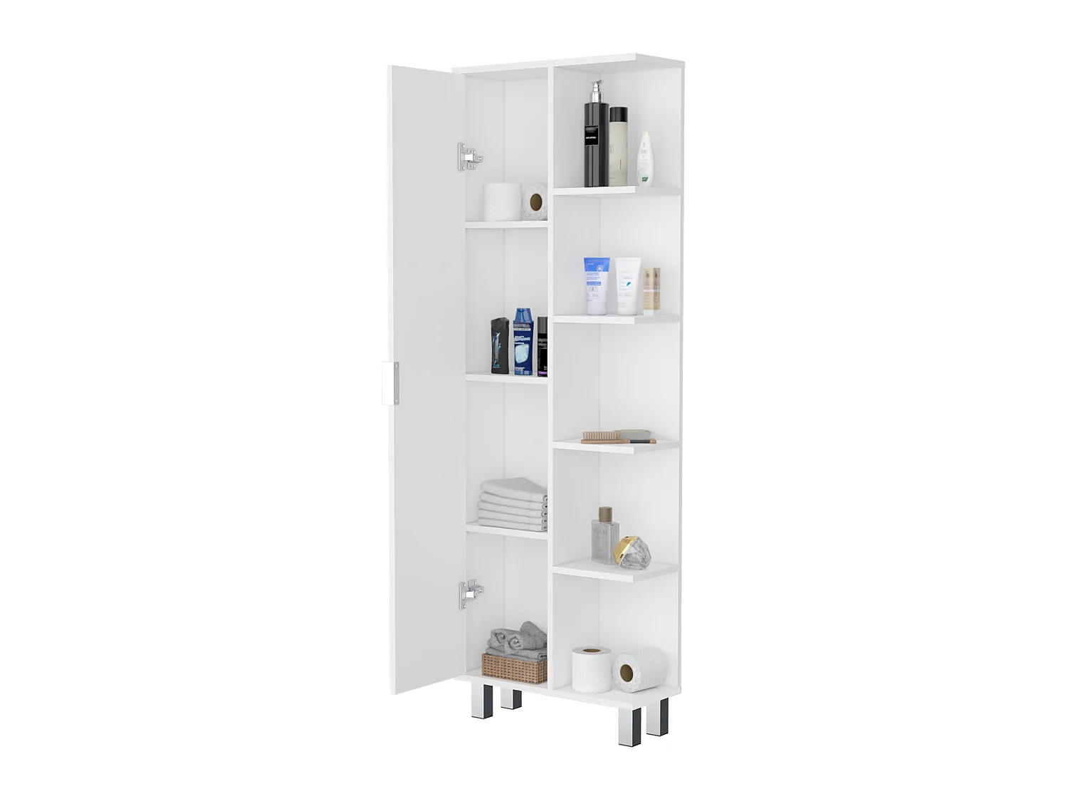 TUHOME CONCEPT Coluna de casa de banho Crovie de 160 cm, branco