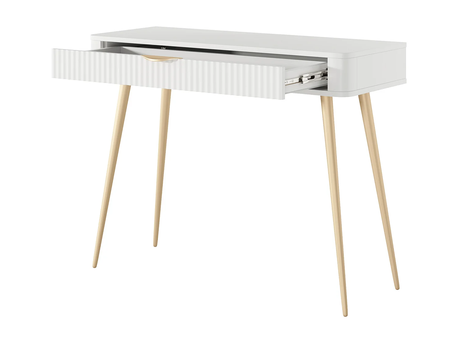 Schminktisch: Weiß, 100 x 38 x 78 cm