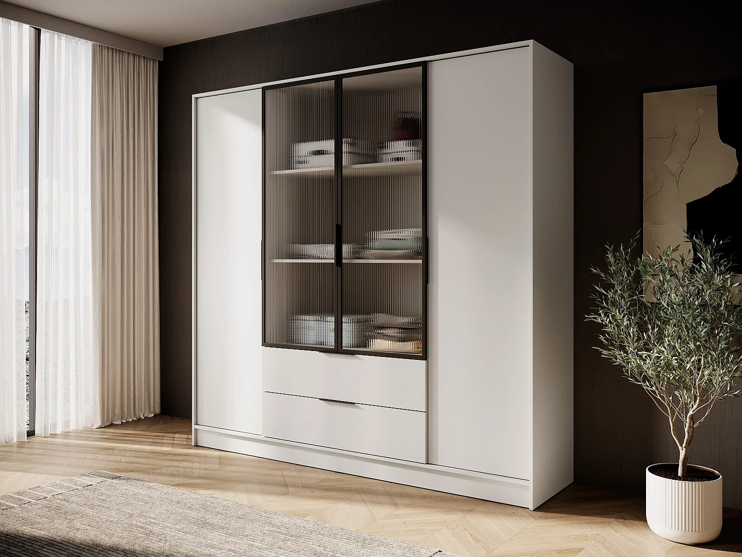 Armoire, cachemire, 206 x 200 x 51 cm