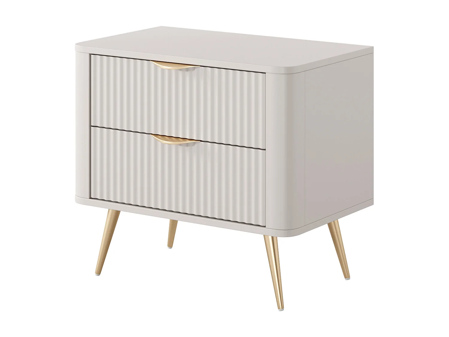 Comodino: Beige, 63,2 x 38 x 55,3 cm