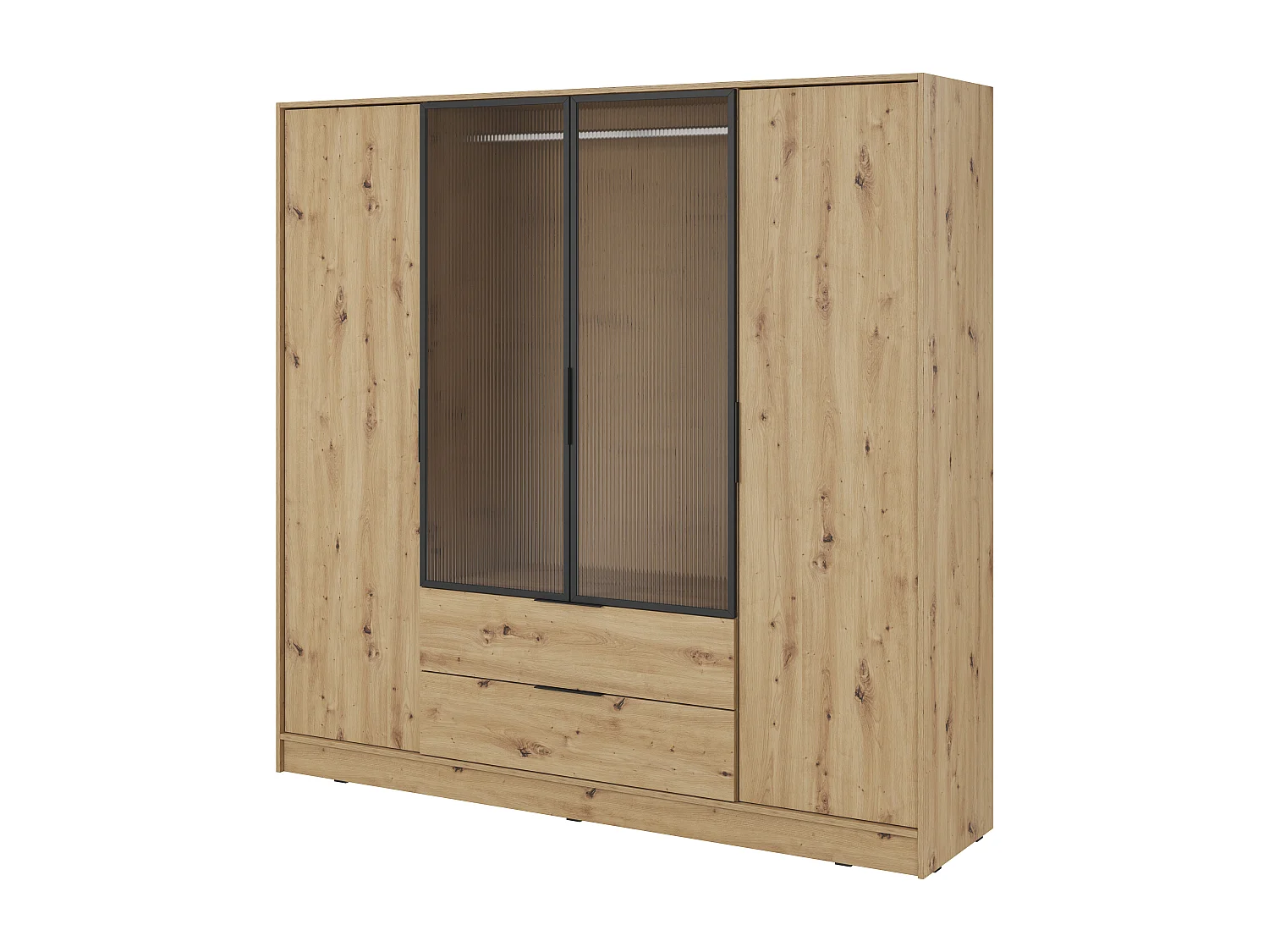 Armoire, Chêne Artisan, 206 x 200 x 51 cm