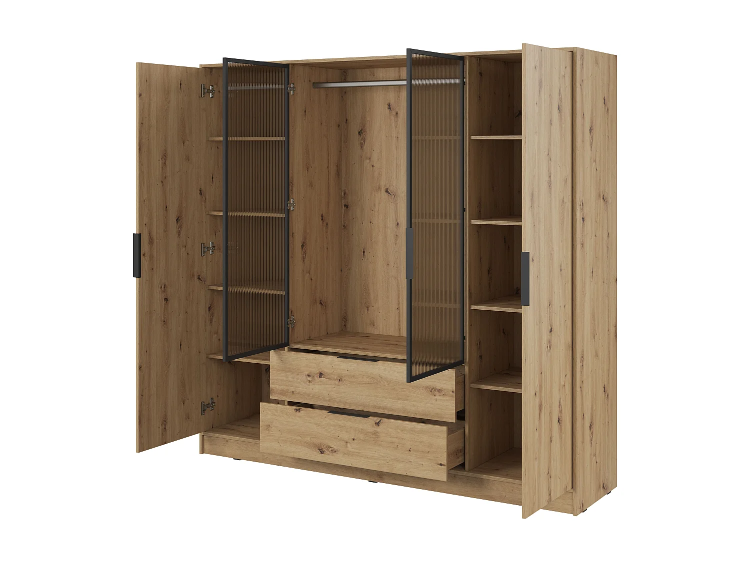 Armoire, Chêne Artisan, 206 x 200 x 51 cm