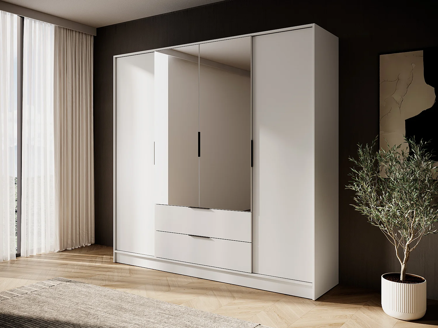 Armadio, cashmere, 206 x 200 x 51 cm