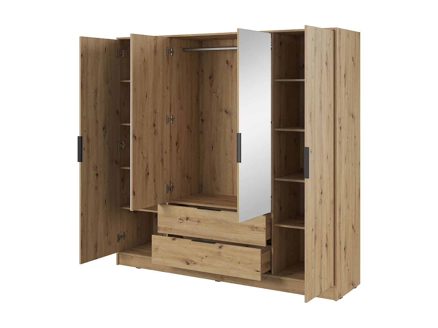 Armadio, Rovere Artisan, 206 x 200 x 51 cm