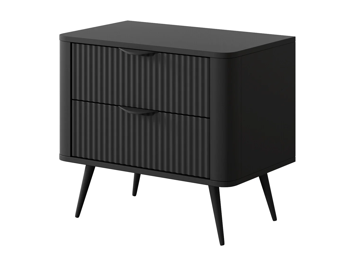 Nachttisch: Schwarz, 63,2 x 38 x 55,3 cm