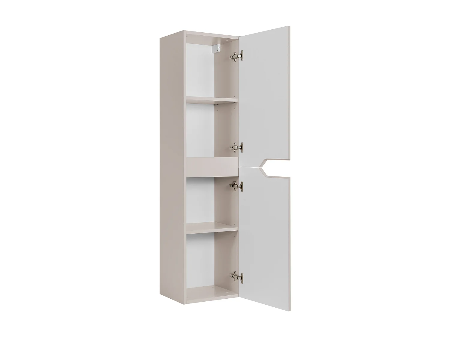 Wandhängender Badezimmerschrank, Kaschmir, 35 x 136 x 27 cm